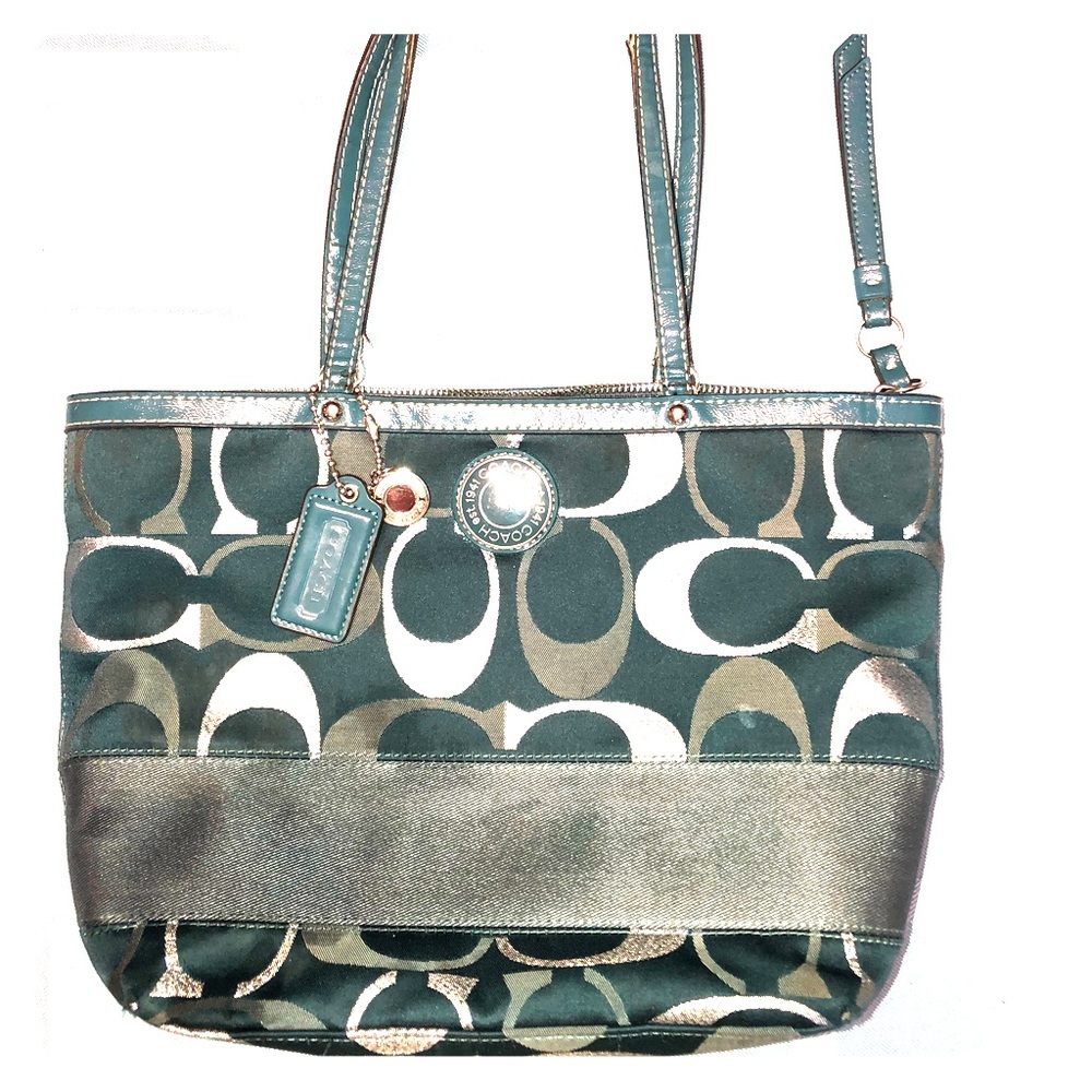 Dark teal Authentic Coach Purse